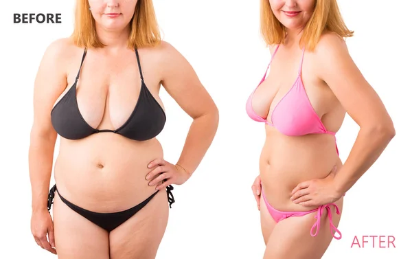 Before and after weight loss results with Slim Tide